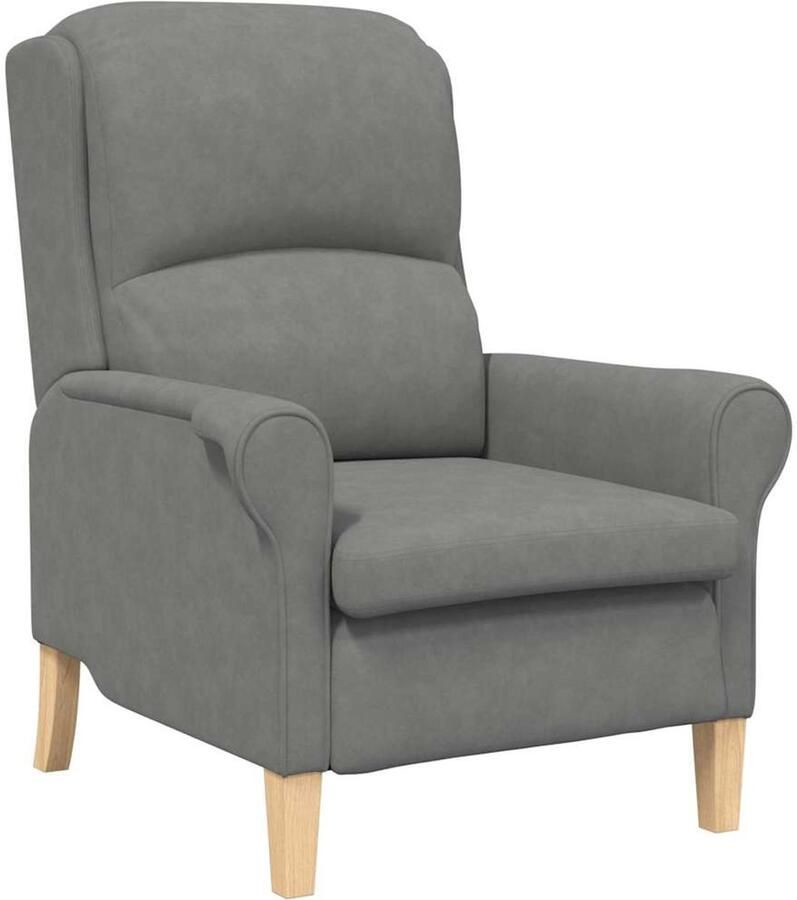 VidaXL Fauteuil Donkergrijs 76 x 94 x 102 cm Microvezel
