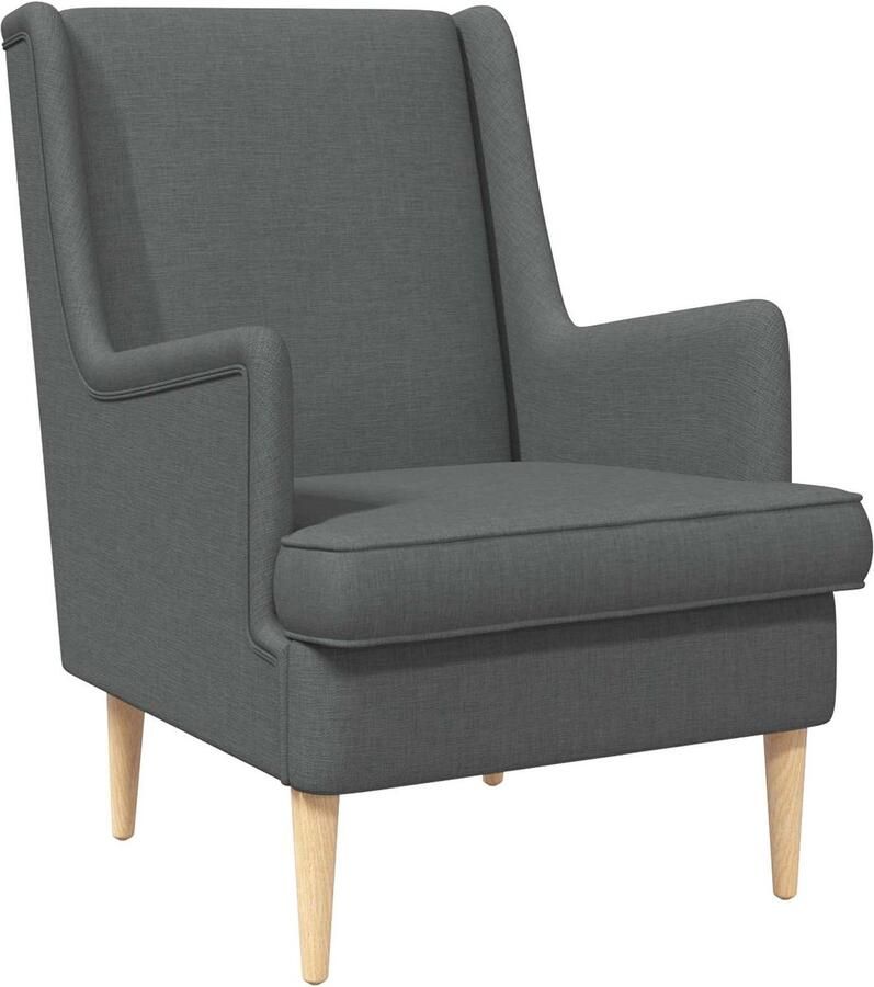 VidaXL Fauteuil Donkergrijs 76 x 94 x 102 cm Stof - Foto 3
