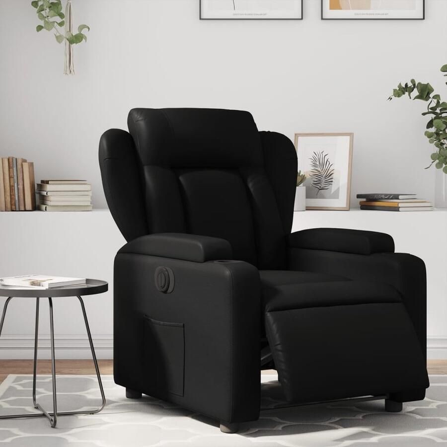 Vida XL vidaXL Fauteuil elektrisch verstelbaar kunstleer zwart-VXL-3204530 - Foto 2