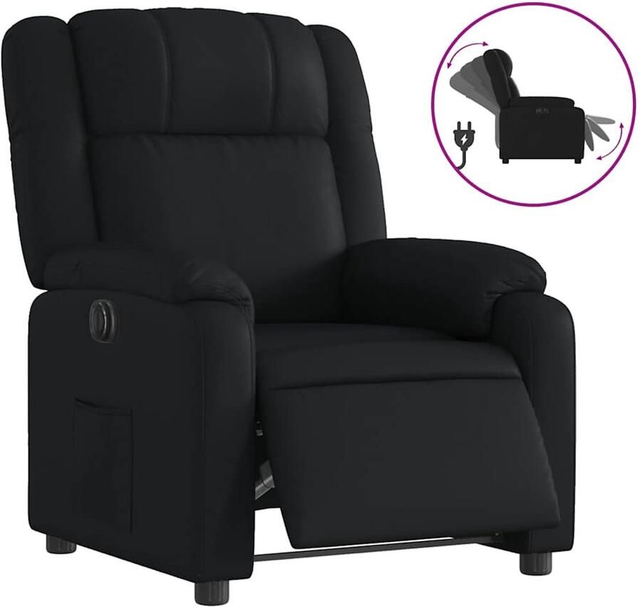 Vida XL vidaXL Fauteuil elektrisch verstelbaar kunstleer zwart-VXL-3205136 - Foto 2