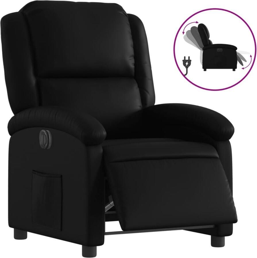 Vida XL Fauteuil elektrisch verstelbaar kunstleer zwart SKU: V3204212