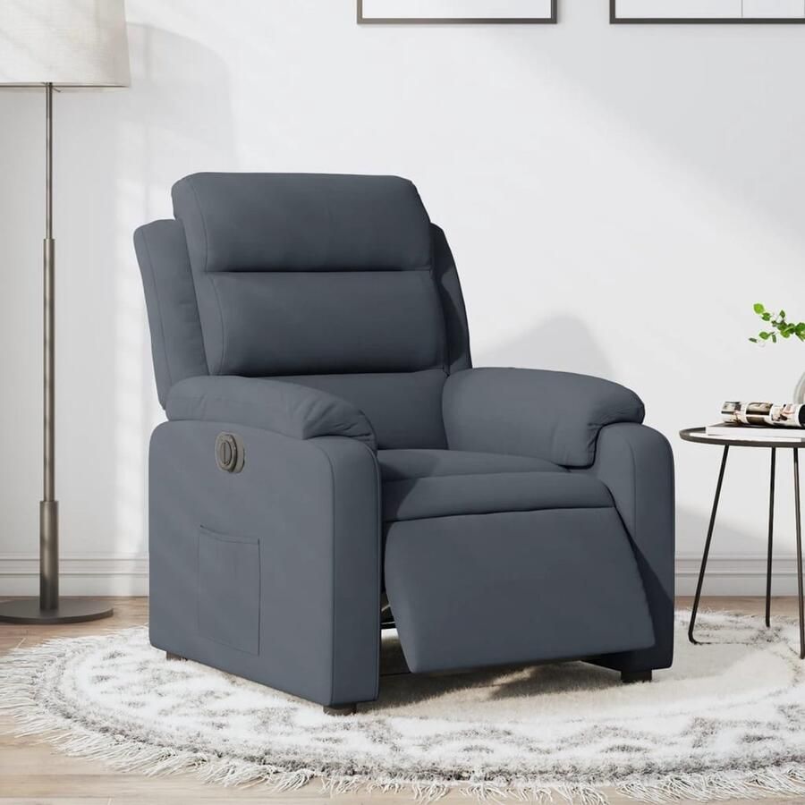 Vida XL vidaXL Fauteuil elektrisch verstelbaar stof donkergrijs-VXL-3205071 - Foto 2
