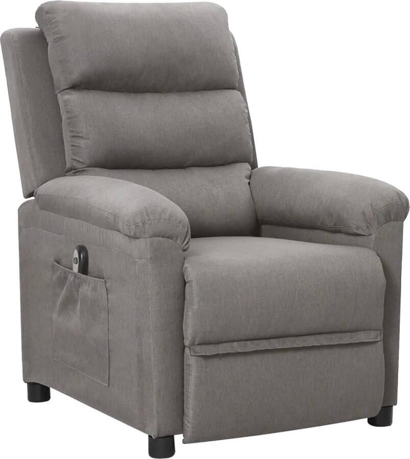 VidaXL Fauteuil Elektrisch Verstelbaar Stof Lichtgrijs Elektrische Fauteuil Loungestoel Verstelbare Stoel Fauteuilim Ergonomische Stoel Leesfauteuil Tv Fauteuil - Foto 2