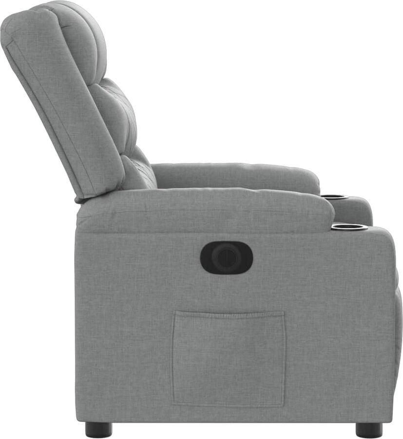 Vida XL vidaXL Fauteuil elektrisch verstelbaar stof lichtgrijs-VXL-3206567 - Foto 2