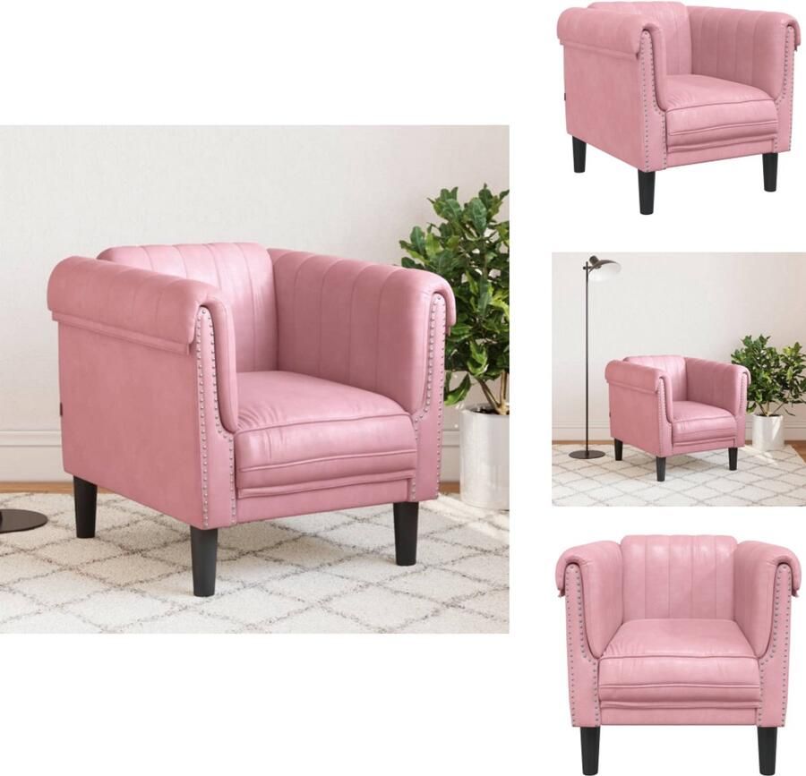 VidaXL Fauteuil Fauteuils Bank Zitstoel Fauteuil fluweel roze