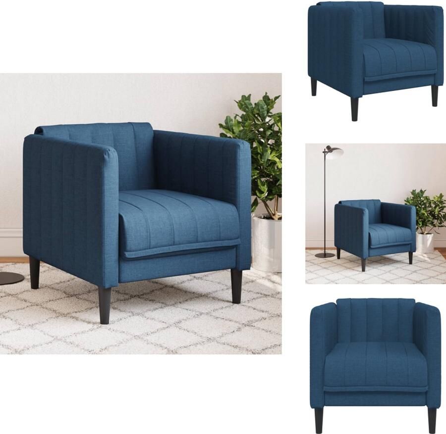 VidaXL Fauteuil Fauteuils Relaxfauteuil Leunstoel Fauteuil stof blauw