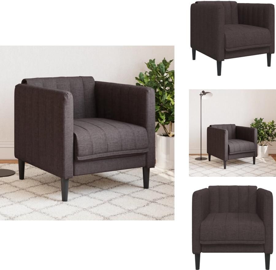 VidaXL Fauteuil Fauteuils Relaxfauteuil Leunstoel Fauteuil stof donkerbruin