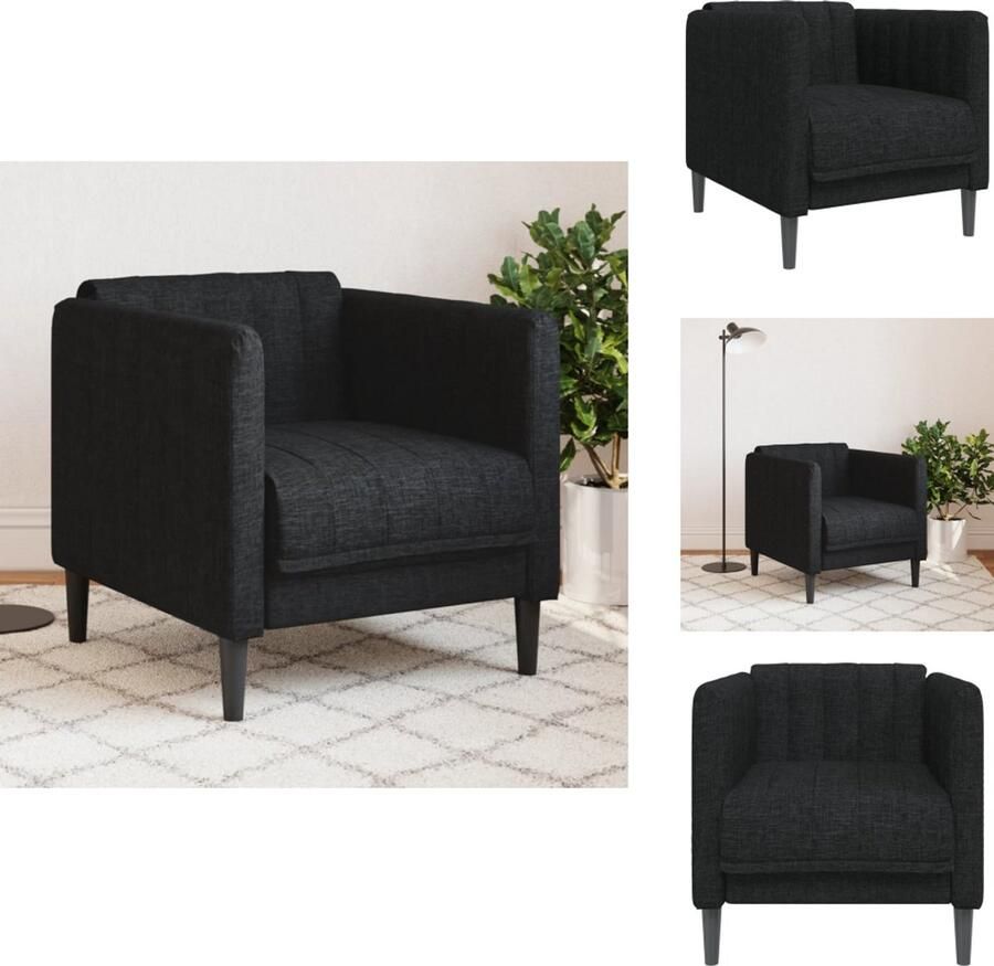 VidaXL Fauteuil Fauteuils Relaxfauteuil Leunstoel Fauteuil stof zwart