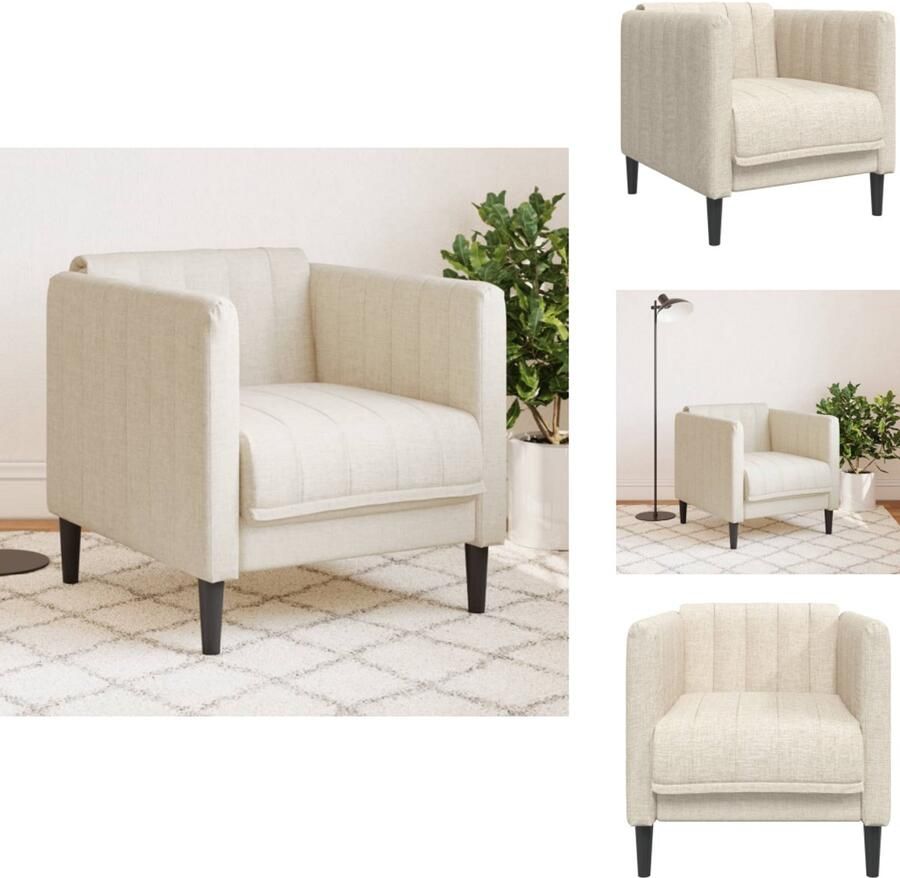 VidaXL Fauteuil Fauteuils Stoel Zitstoel Fauteuil linnen