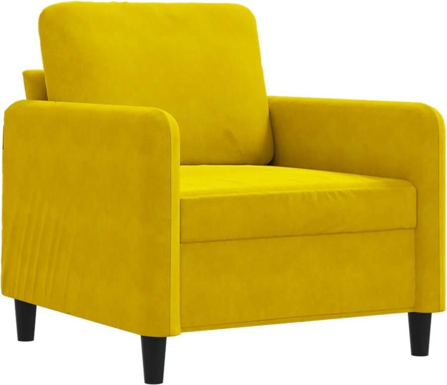 VidaXL Fauteuil Fluweel Geel 60 cm Comfortabel Design