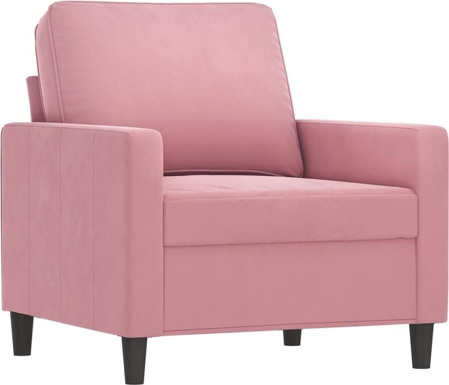 VidaXL Fauteuil Fluweel Roze 60 cm breed