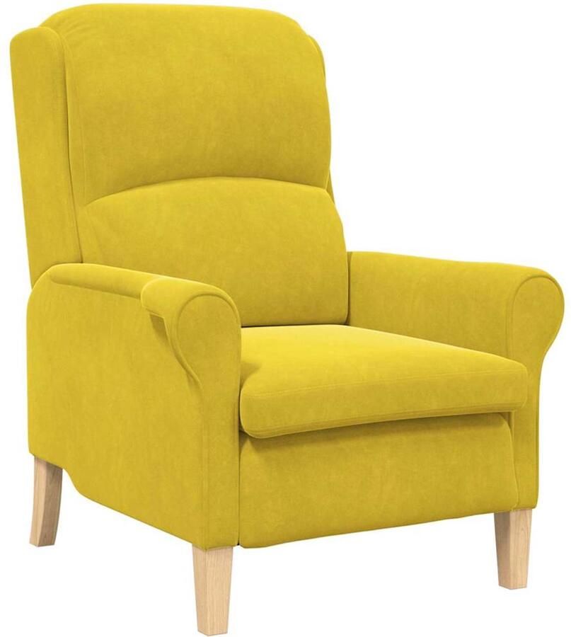 VidaXL Fauteuil Geel 76 x 94 x 102 cm Fluweel