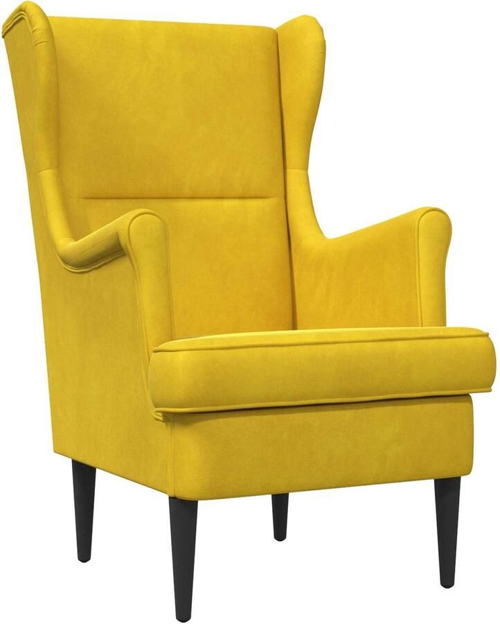 VidaXL Fauteuil Geel 76 x 94 x 102 cm Fluweel - Foto 2