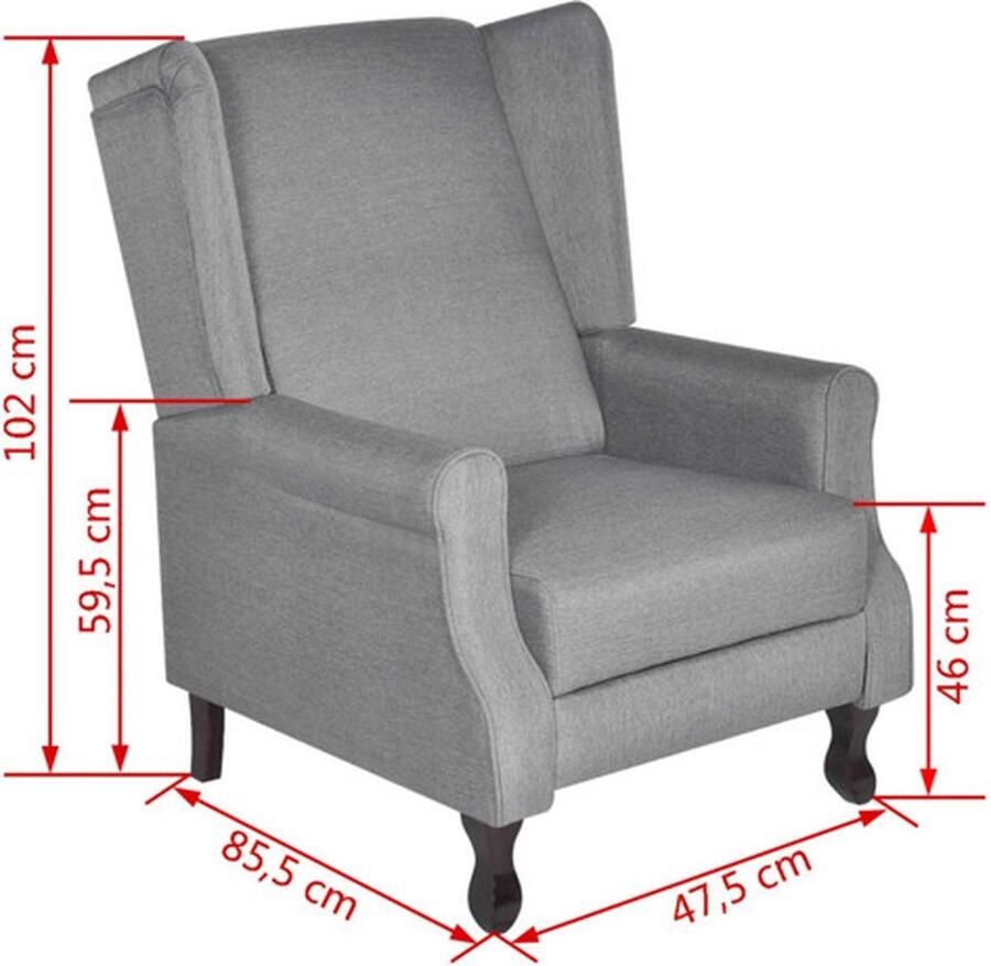 VidaXL Fauteuil Grijs Comfortabel en Stijlvol Fauteuil Relaxfauteuil Loungestoel Leesstoeltje Ergonomische Stoel Grijze Fauteuil Vintage Fauteuil Huiskamer Meubels Interieurdecoratie Thuiscomfort