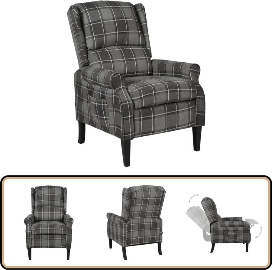 VidaXL Fauteuil Grijs Verstelbaar Comfortabel Fauteuil Stoelen Loungestoel Relaxfauteuil Grijze Fauteuil Verstelbare Stoel Ergonomische Stoel Lederlook Woonkamer Meubels Interieur Design