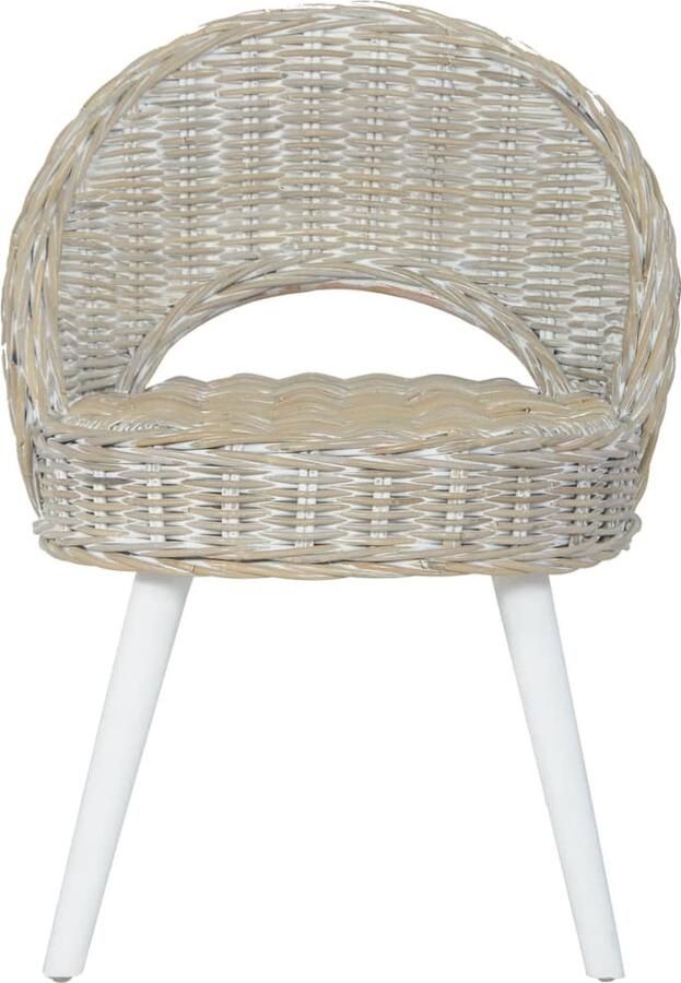 VidaXL Fauteuil Kubu Rattan Wit 60x60x79 cm