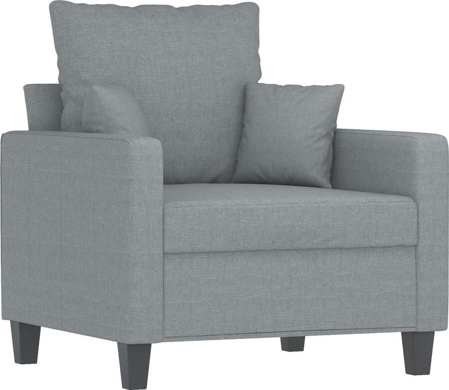 VidaXL Fauteuil lichtgrijs Comfort en stijl Leuke Fauteuils Comfortabele Stoel Relaxfauteuil Lounge Stoel Grijs Fauteuil