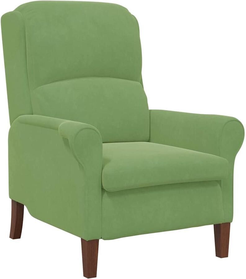 VidaXL Fauteuil Lichtgroen 76 x 94 x 102 cm Fluweel