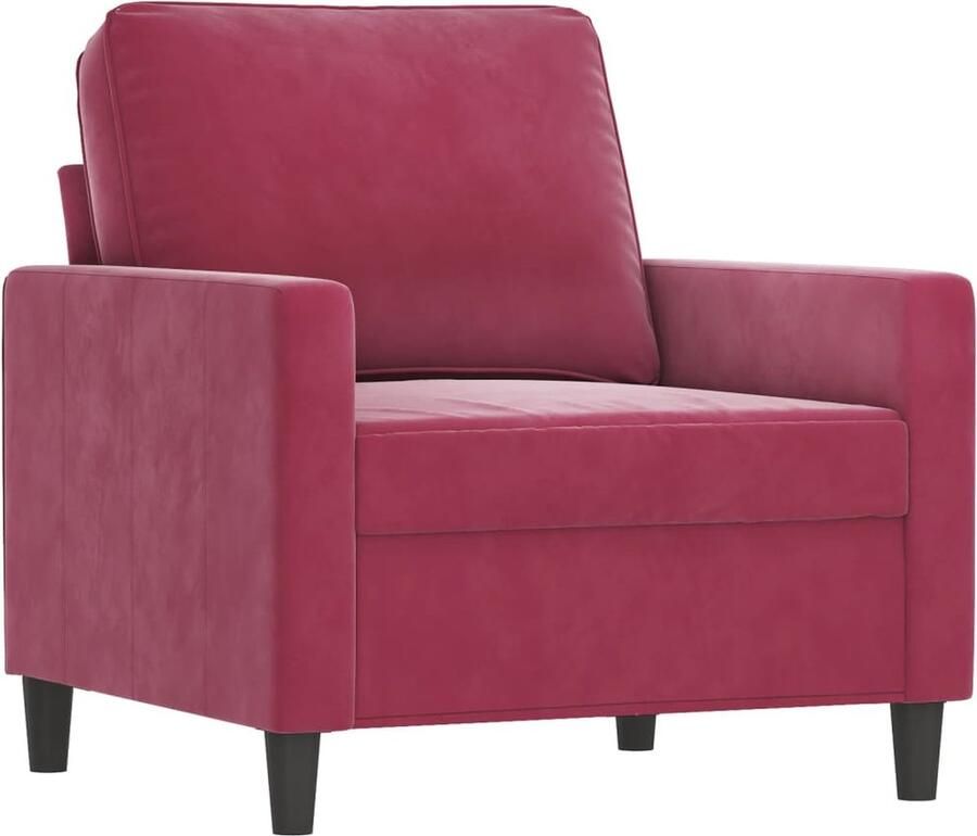 VidaXL -Fauteuil-met-voetenbank-60-cm-fluweel-wijnrood - Foto 4