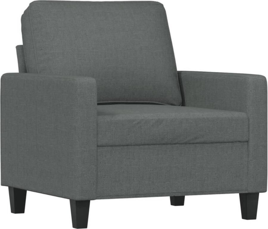 VidaXL -Fauteuil-met-voetenbank-60-cm-stof-donkergrijs - Foto 6