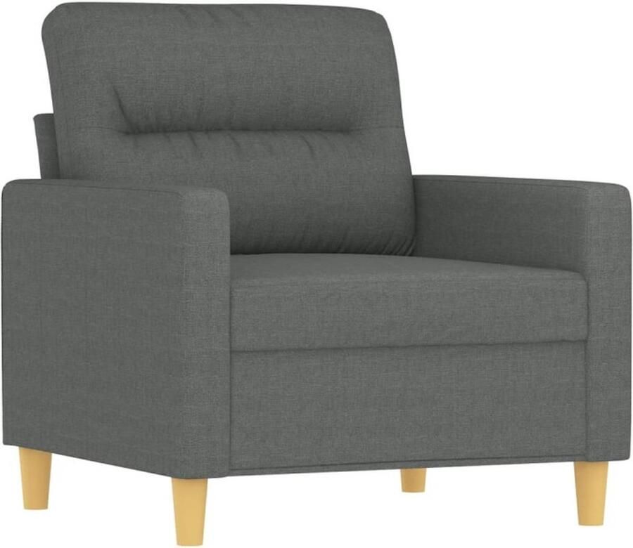 VidaXL -Fauteuil-met-voetenbank-60-cm-stof-donkergrijs - Foto 5