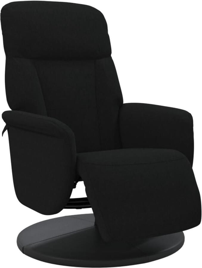 VidaXL Fauteuil met voetensteun verstelbaar fluweel zwart