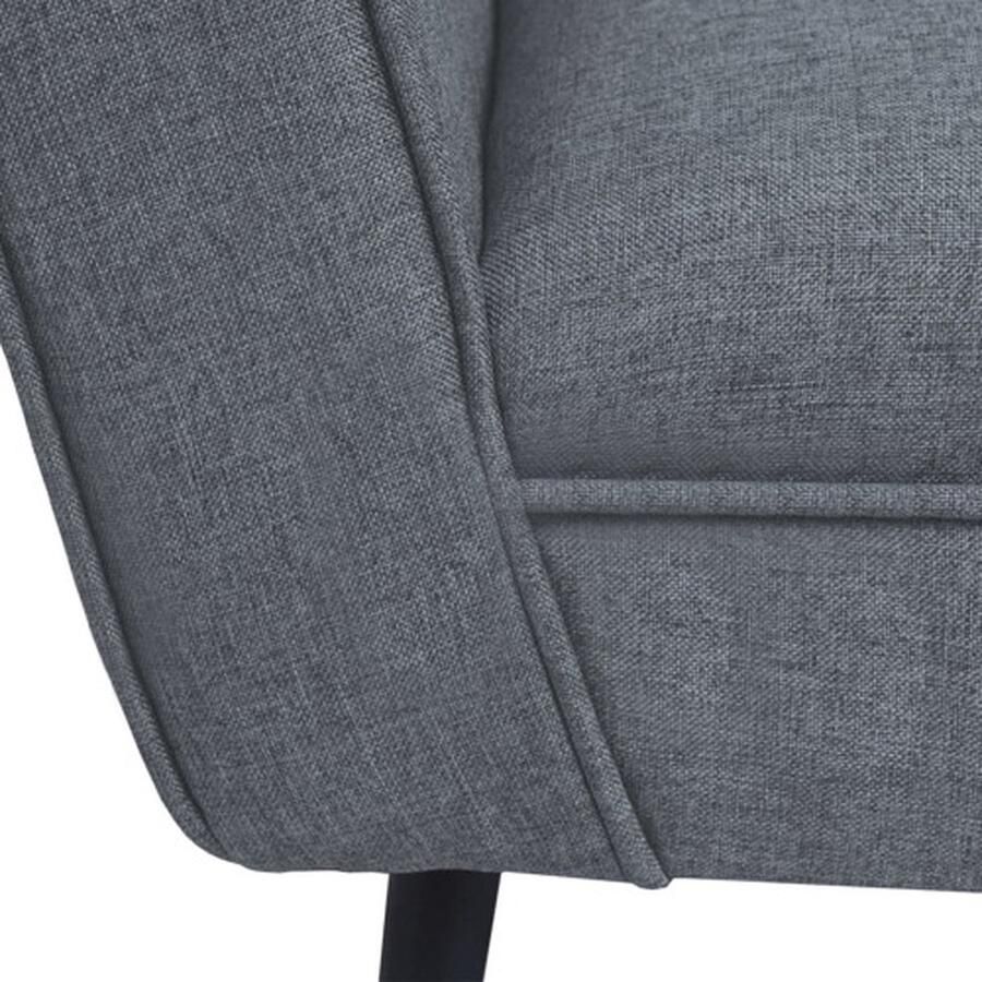 VidaXL Fauteuil staal en stof lichtgrijs