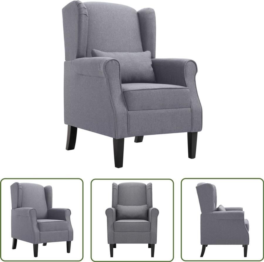 VidaXL Fauteuil Stof Donkergrijs Comfortabel Donker Grijze Fauteuil Fauteuils Online Kopen Lounge Stoelen Relaxfauteuil Ergonomische Stoel