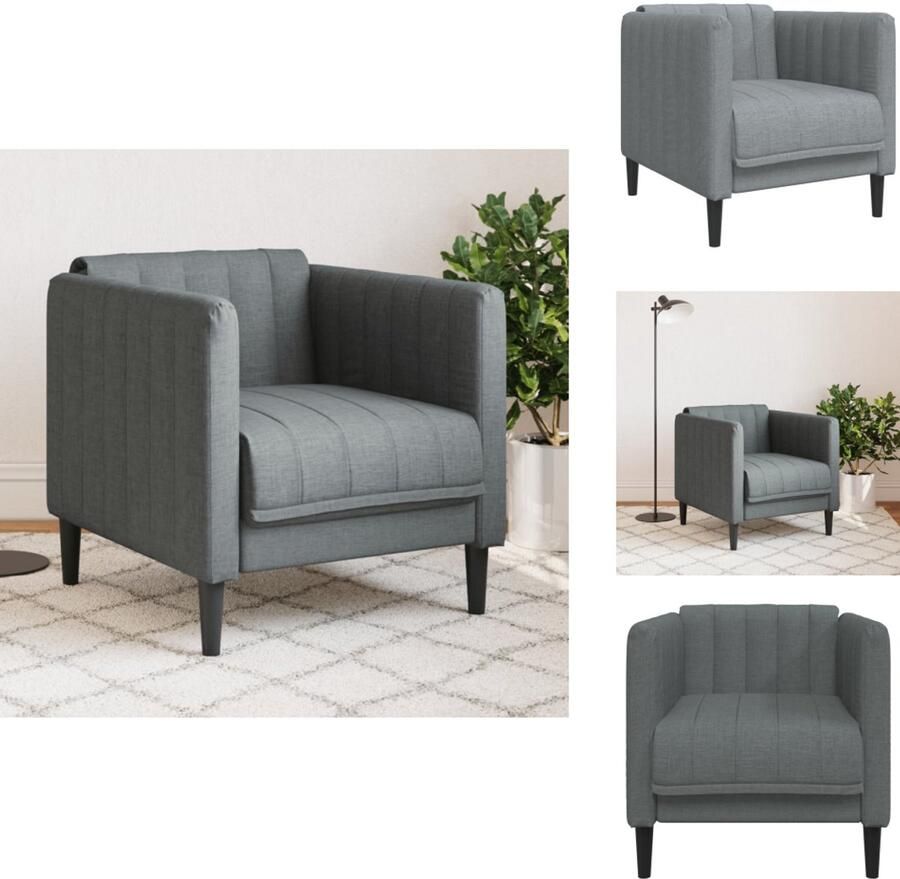 VidaXL Fauteuil Fauteuils Relaxfauteuil Leunstoel Fauteuil stof donkergrijs