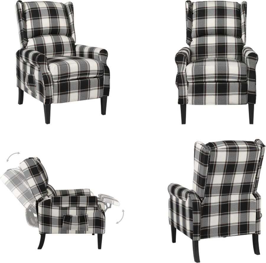 VidaXL Fauteuil stof meerkleurig Stoel Stoelen Leunstoel Leunstoelen - Foto 2