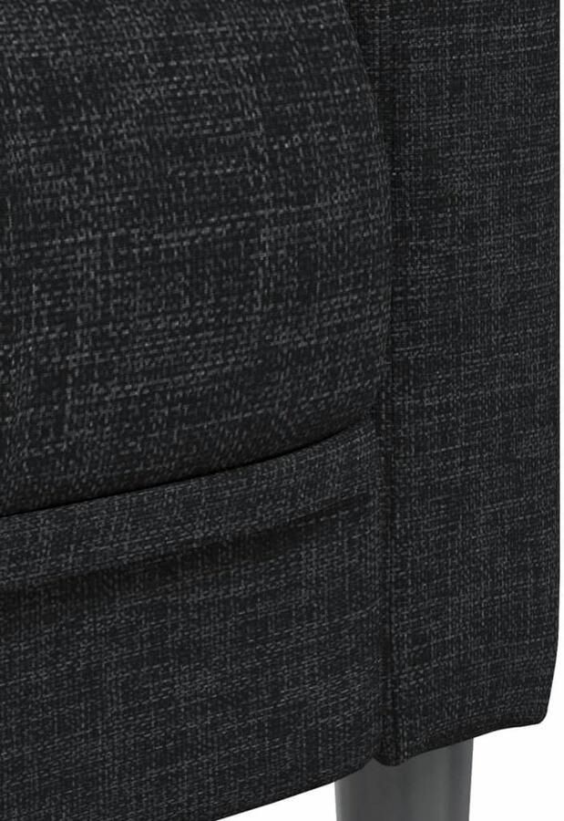 VidaXL Fauteuil stof zwart - Foto 4