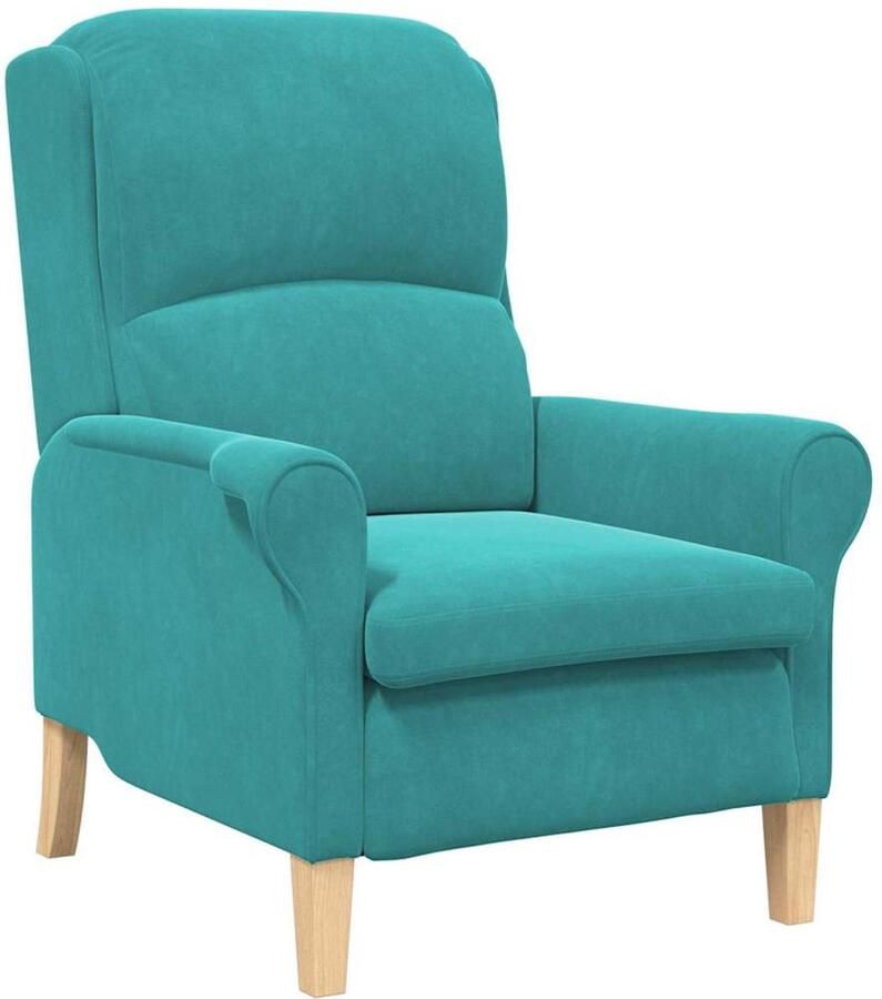 VidaXL Fauteuil Turquoise 76 x 94 x 102 cm Fluweel