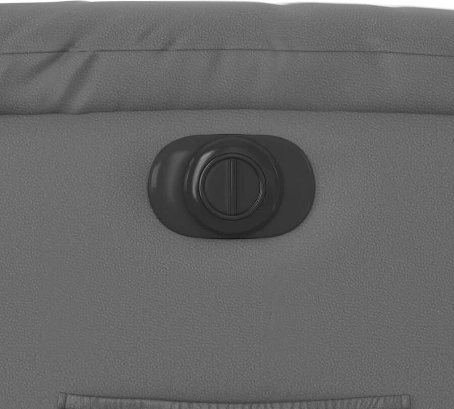 VidaXL Fauteuil verstelbaar elektrisch kunstleer grijs - Foto 2