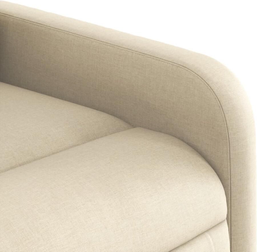 VidaXL Fauteuil verstelbaar elektrisch stof crèmekleurig - Foto 3