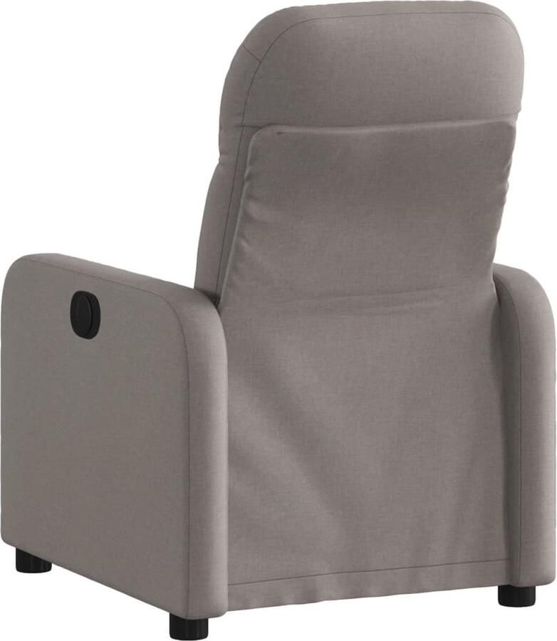 VidaXL Fauteuil verstelbaar elektrisch stof taupe - Foto 3