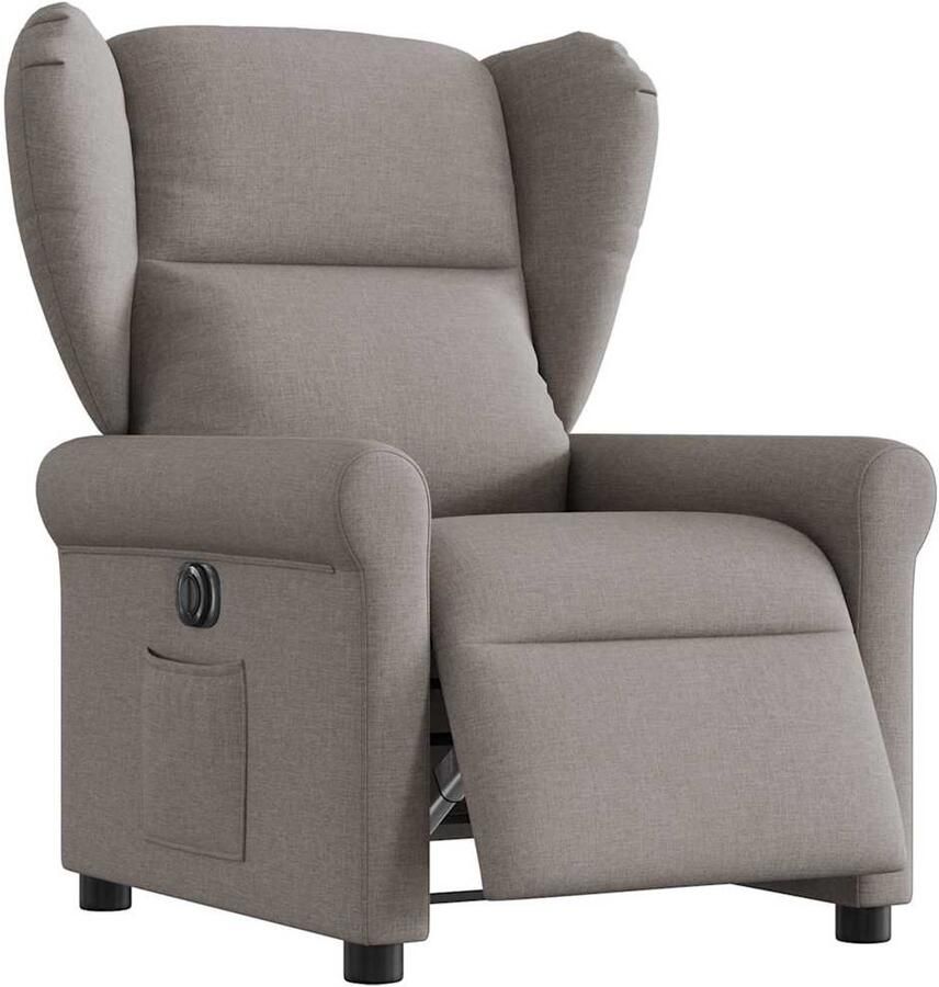 VidaXL Fauteuil Verstelbaar Elektrisch Stof Taupe Elektrisch Verstelbare Fauteuil Elektrisch Verstelbare Fauteuils Fauteuil Relaxfauteuil - Foto 19