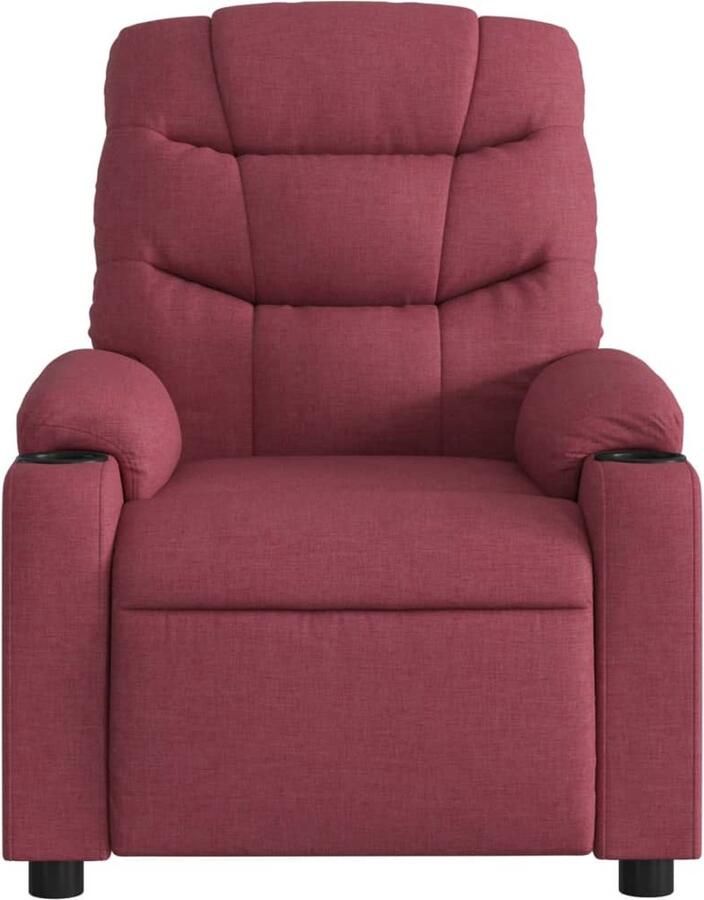 VidaXL Fauteuil verstelbaar elektrisch stof wijnrood - Foto 4