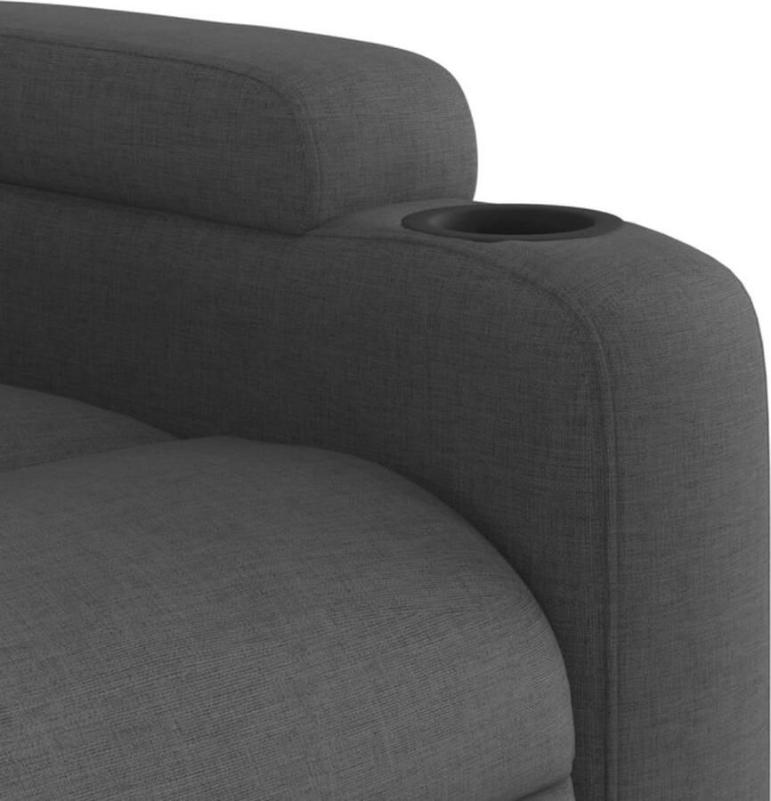 VidaXL Fauteuil Verstelbaar Elektrisch Stof Zwart Elektrische Fauteuil Loungestoel Verstelbare Fauteuil Fauteuils Lederlook - Foto 3