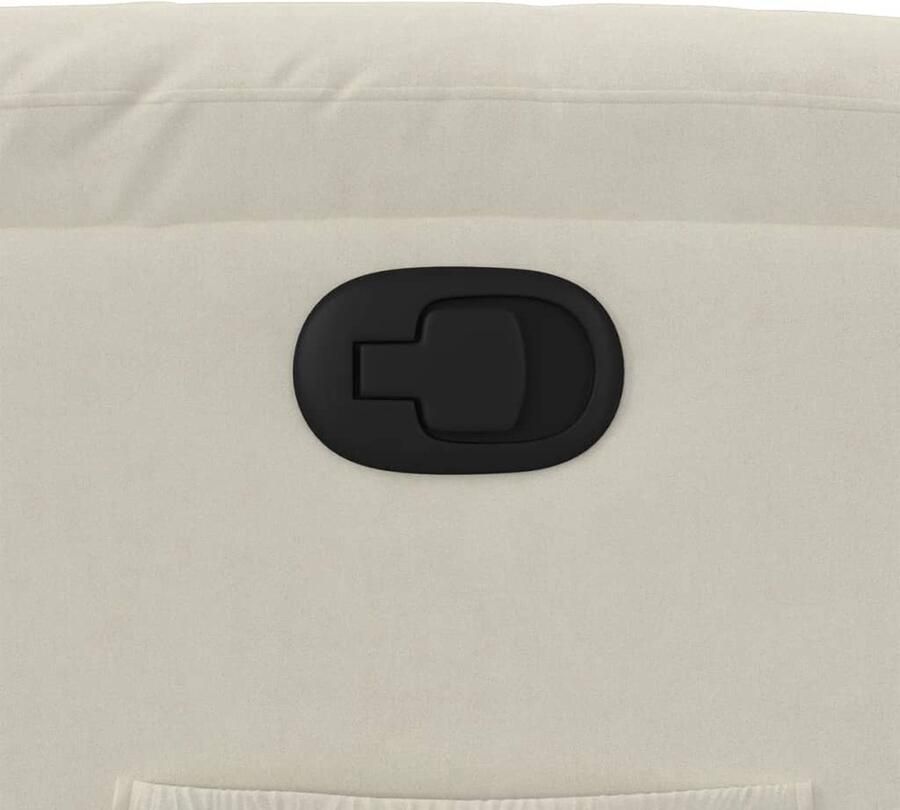 VidaXL Fauteuil verstelbaar fluweel crèmekleurig - Foto 2