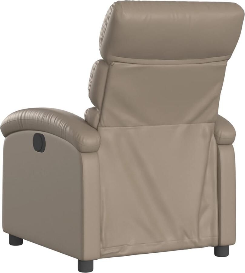 VidaXL Fauteuil verstelbaar kunstleer cappuccinokleurig - Foto 3