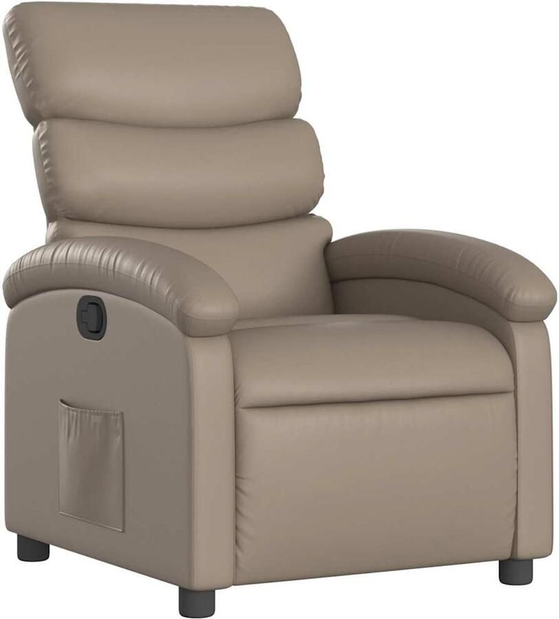 VidaXL Fauteuil verstelbaar kunstleer cappuccinokleurig - Foto 2