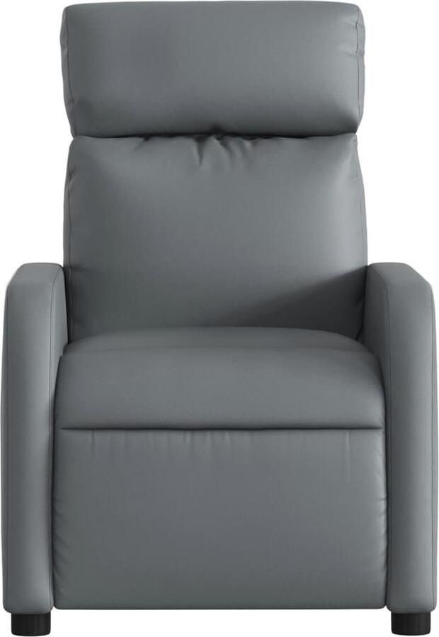 VidaXL Fauteuil verstelbaar kunstleer grijs - Foto 5