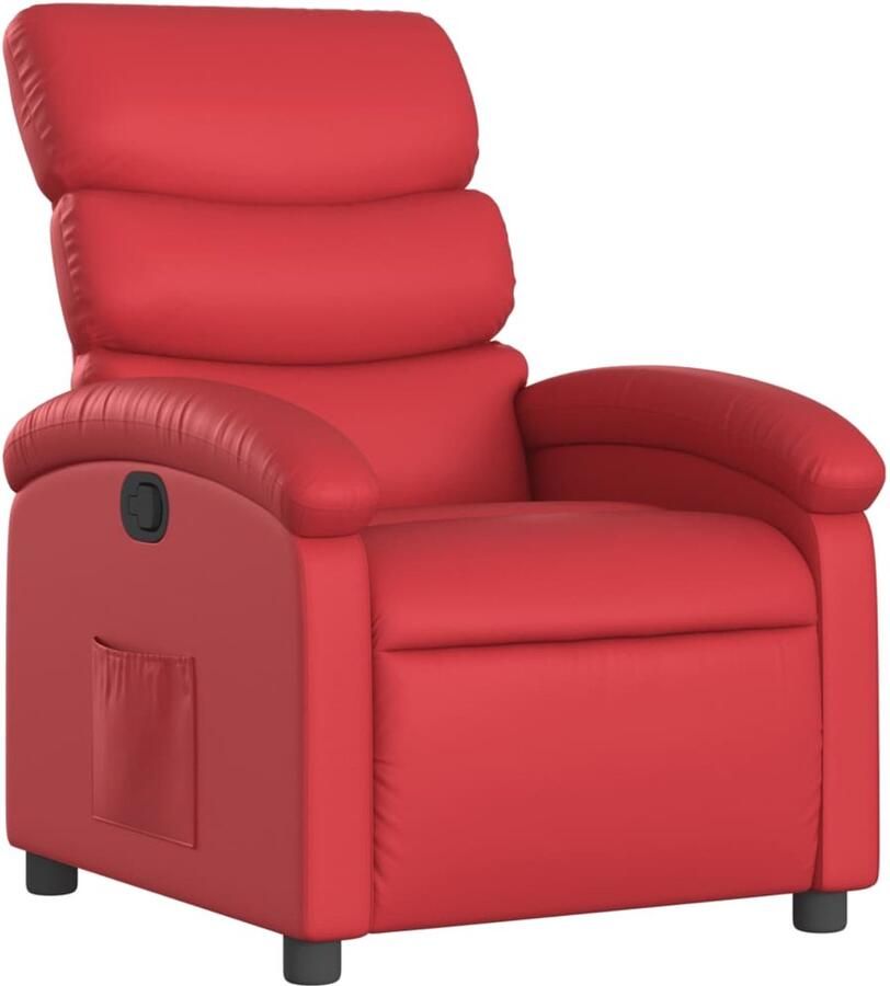 VidaXL Fauteuil verstelbaar kunstleer rood