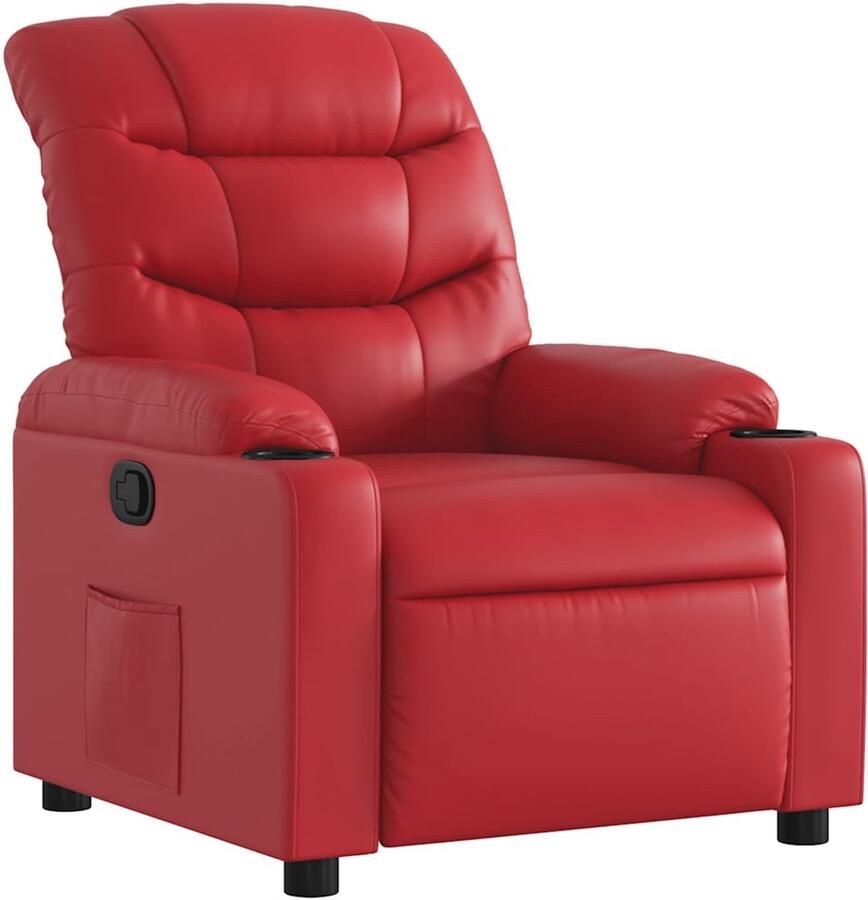 VidaXL Fauteuil verstelbaar kunstleer rood