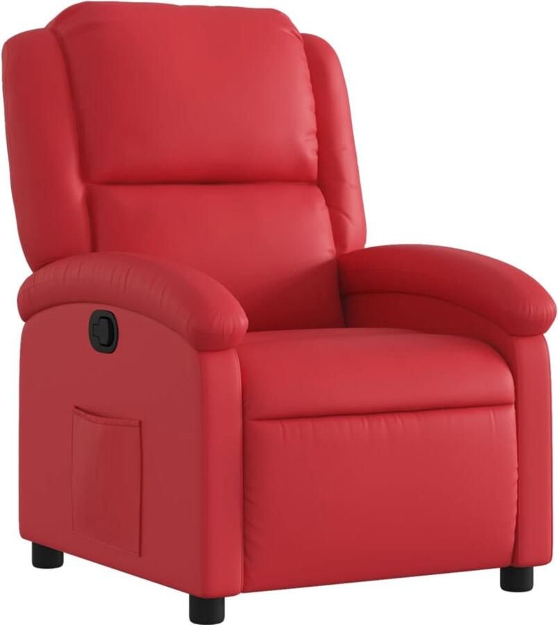 VidaXL Fauteuil verstelbaar kunstleer rood - Foto 3