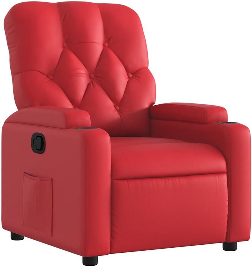 VidaXL Fauteuil verstelbaar kunstleer rood
