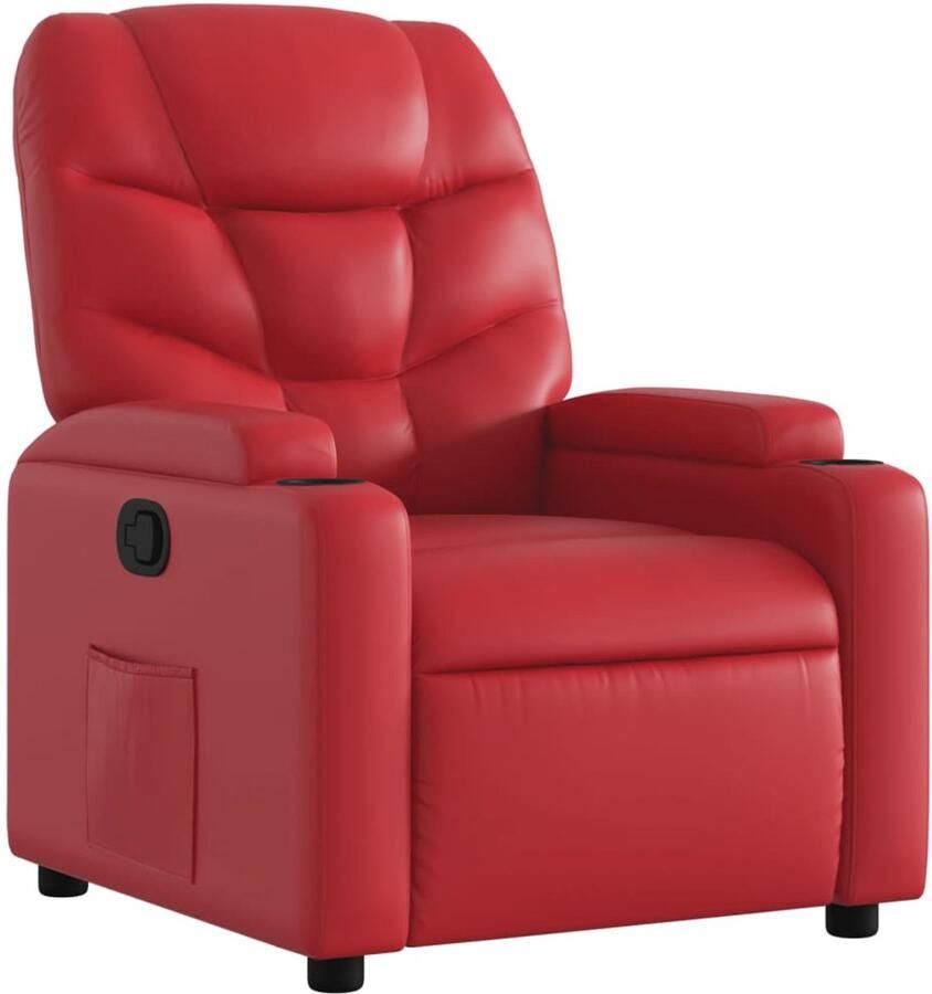 VidaXL Fauteuil verstelbaar kunstleer rood