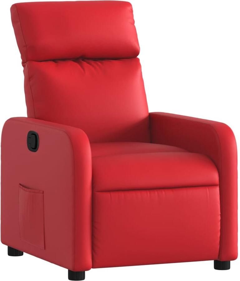VidaXL Fauteuil verstelbaar kunstleer rood - Foto 6