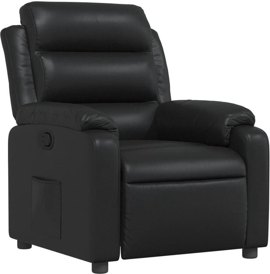 VidaXL Fauteuil verstelbaar kunstleer zwart