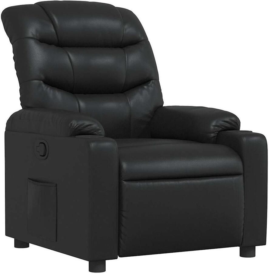 VidaXL Fauteuil verstelbaar kunstleer zwart